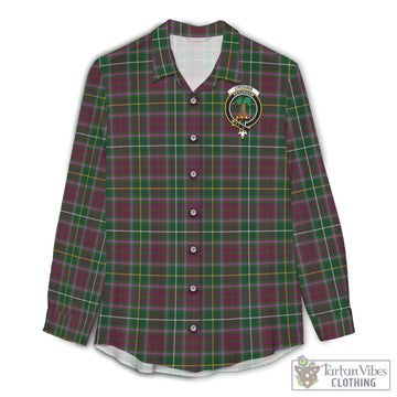 Crosbie Tartan Womens Casual Shirt with Family Crest