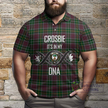 Crosbie Tartan Polo Shirt with Family Crest DNA In Me Style Kid - Tartanvibesclothing Shop