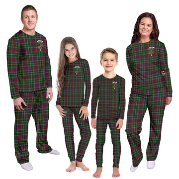 Crosbie Tartan Pajamas Family Set with Family Crest Kid - Tartan Vibes Clothing