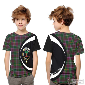 Crosbie Tartan Kid T-Shirt with Family Crest Circle Style Youth XL Size14 - Tartan Vibes Clothing