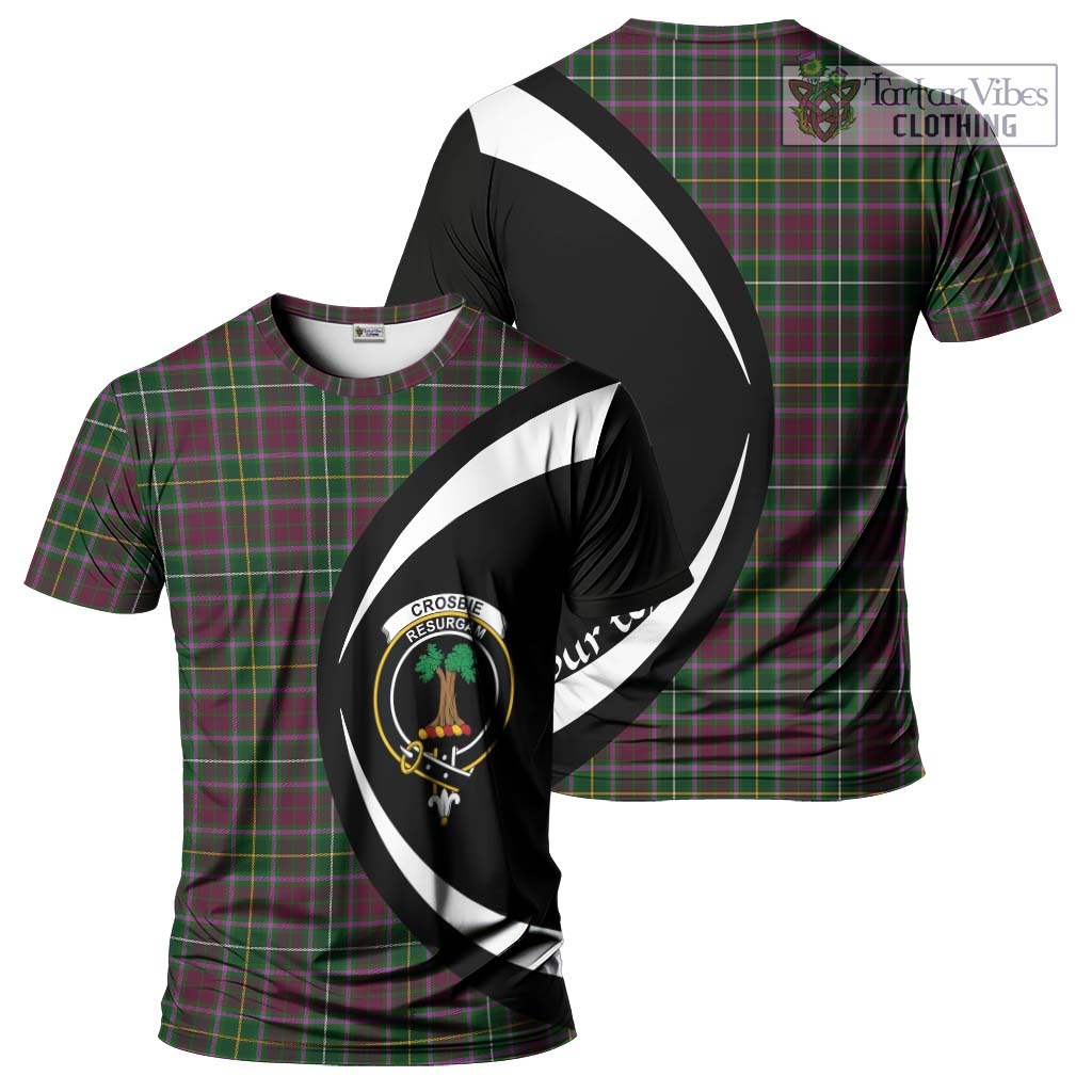 Crosbie Tartan T-Shirt with Family Crest Circle Style Kid's Shirt - Tartan Vibes Clothing