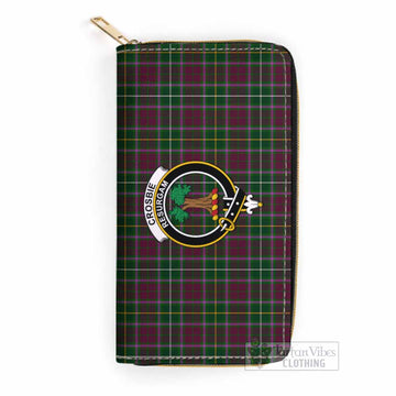 Tartan Vibes Clothing Crosbie Tartan Women's Leather Wallet with Family Crest