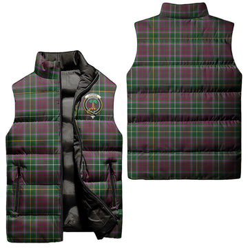 Crosbie Tartan Sleeveless Puffer Jacket with Family Crest Unisex - Tartanvibesclothing