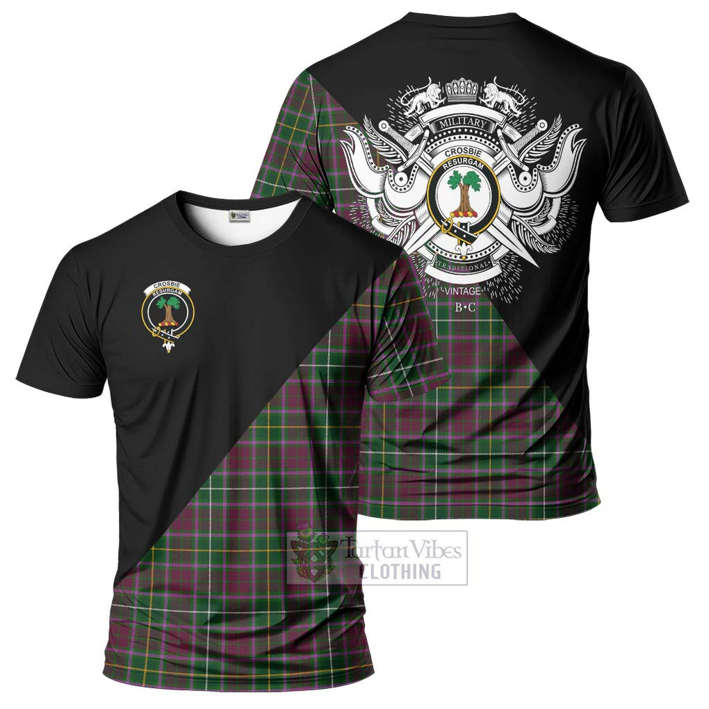 Crosbie Tartan T-Shirt with Family Crest and Military Logo Style Kid's Shirt - Tartanvibesclothing Shop