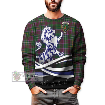 Crosbie Tartan Sweatshirt with Alba Gu Brath Regal Lion Emblem Unisex - Tartanvibesclothing Shop