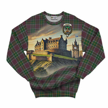 Tartan Vibes Clothing Crosbie Tartan Family Crest Sweatshirt with Scottish Ancient Castle Style