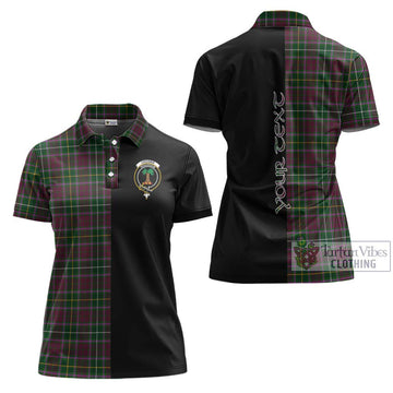 Crosbie Tartan Women's Polo Shirt with Family Crest and Half Of Me Style Women - Tartanvibesclothing Shop