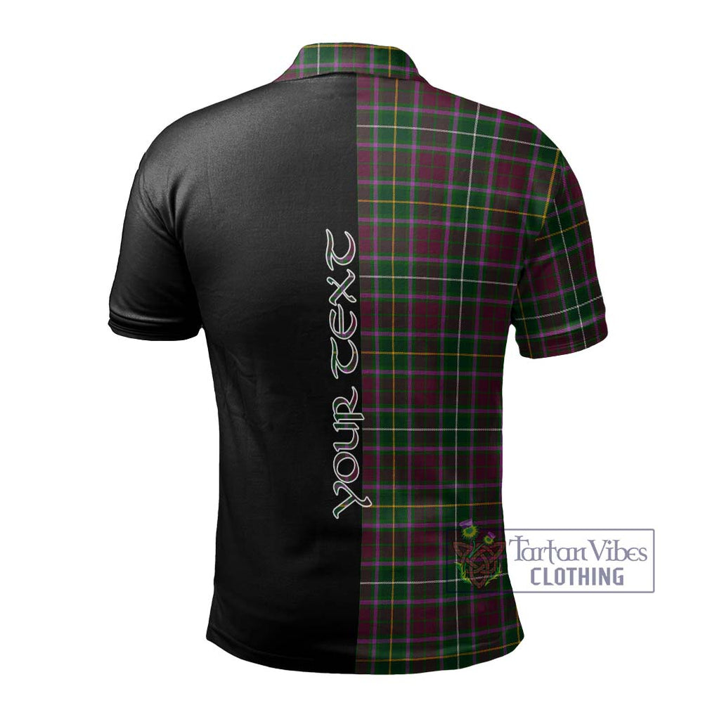 Crosbie Tartan Polo Shirt with Family Crest and Half Of Me Style - Tartanvibesclothing Shop