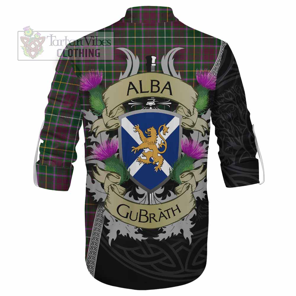 Tartan Vibes Clothing Crosbie Tartan Family Crest Ghillie Kilt Shirt Lion Rampant Royal Thistle Shield Celtic Inspired