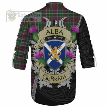 Tartan Vibes Clothing Crosbie Tartan Family Crest Ghillie Kilt Shirt Lion Rampant Royal Thistle Shield Celtic Inspired