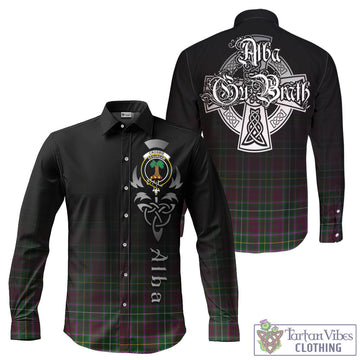 Crosbie Tartan Long Sleeve Button Up Featuring Alba Gu Brath Family Crest Celtic Inspired