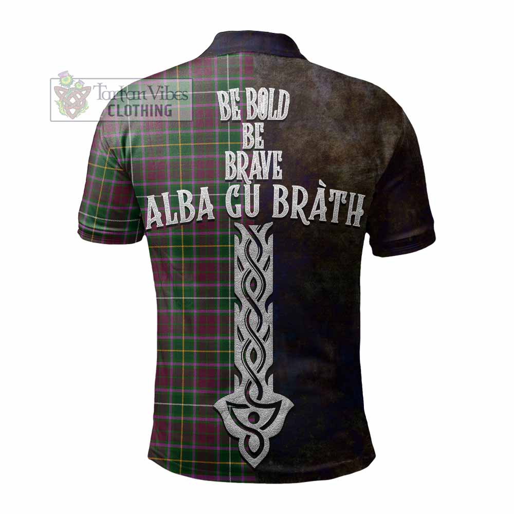 Tartan Vibes Clothing Crosbie Tartan Family Crest Polo Shirt Alba Gu Brath Be Brave Lion Ancient Style