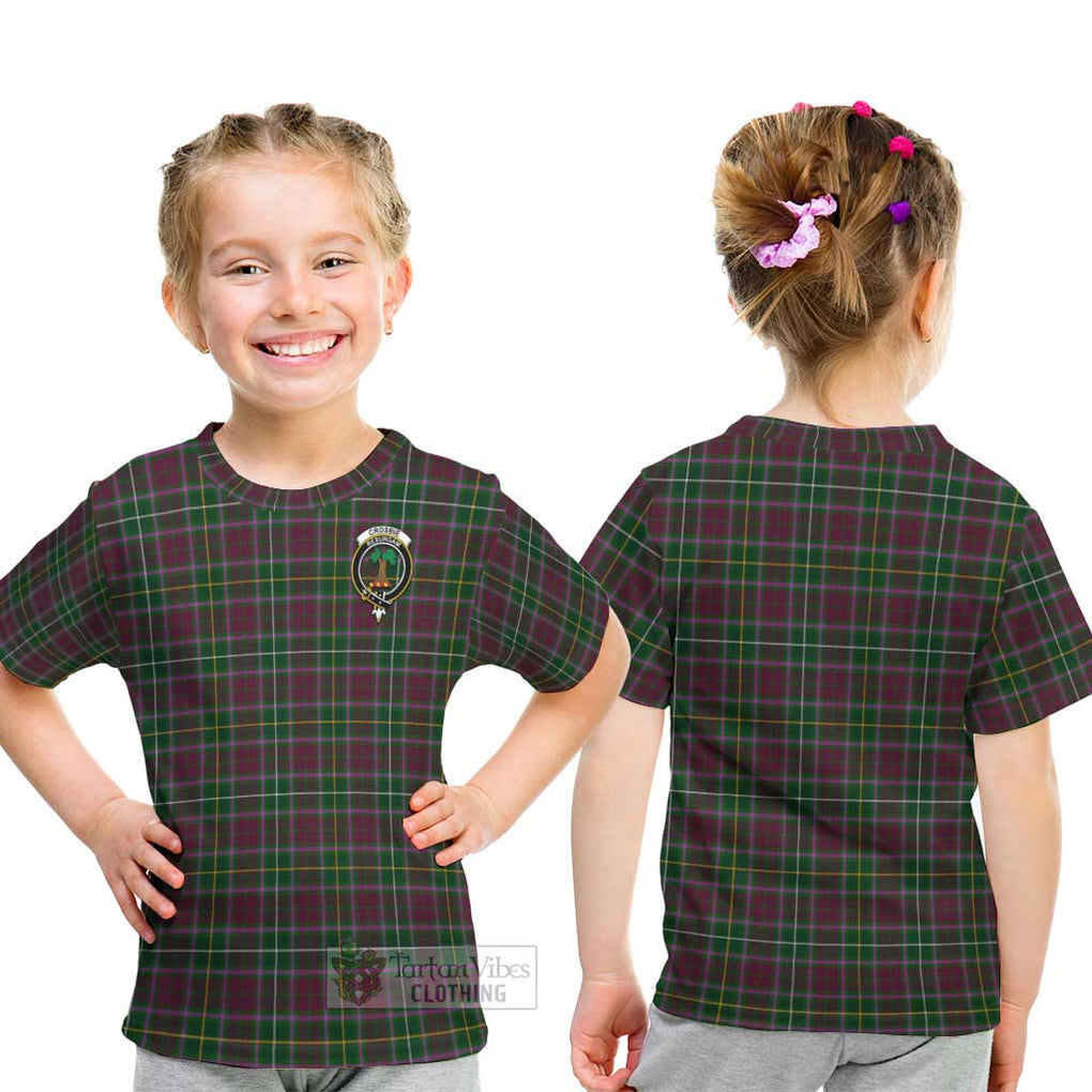 Crosbie Tartan Kid T-Shirt with Family Crest - Tartanvibesclothing Shop