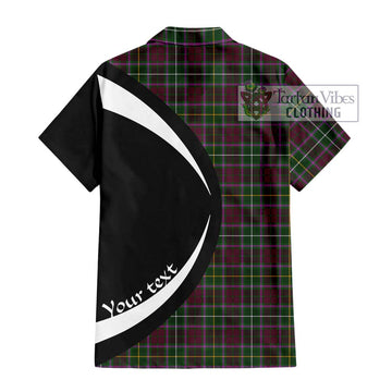 Crosbie Tartan Short Sleeve Button Up with Family Crest Circle Style - Tartan Vibes Clothing