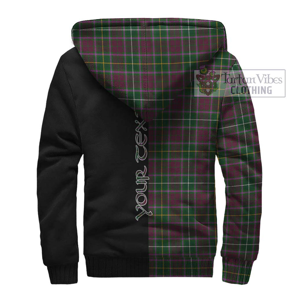 Crosbie Tartan Sherpa Hoodie with Family Crest and Half Of Me Style - Tartanvibesclothing Shop