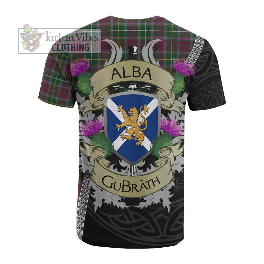 Tartan Vibes Clothing Crosbie Tartan Family Crest Cotton T-shirt Lion Rampant Royal Thistle Shield Celtic Inspired