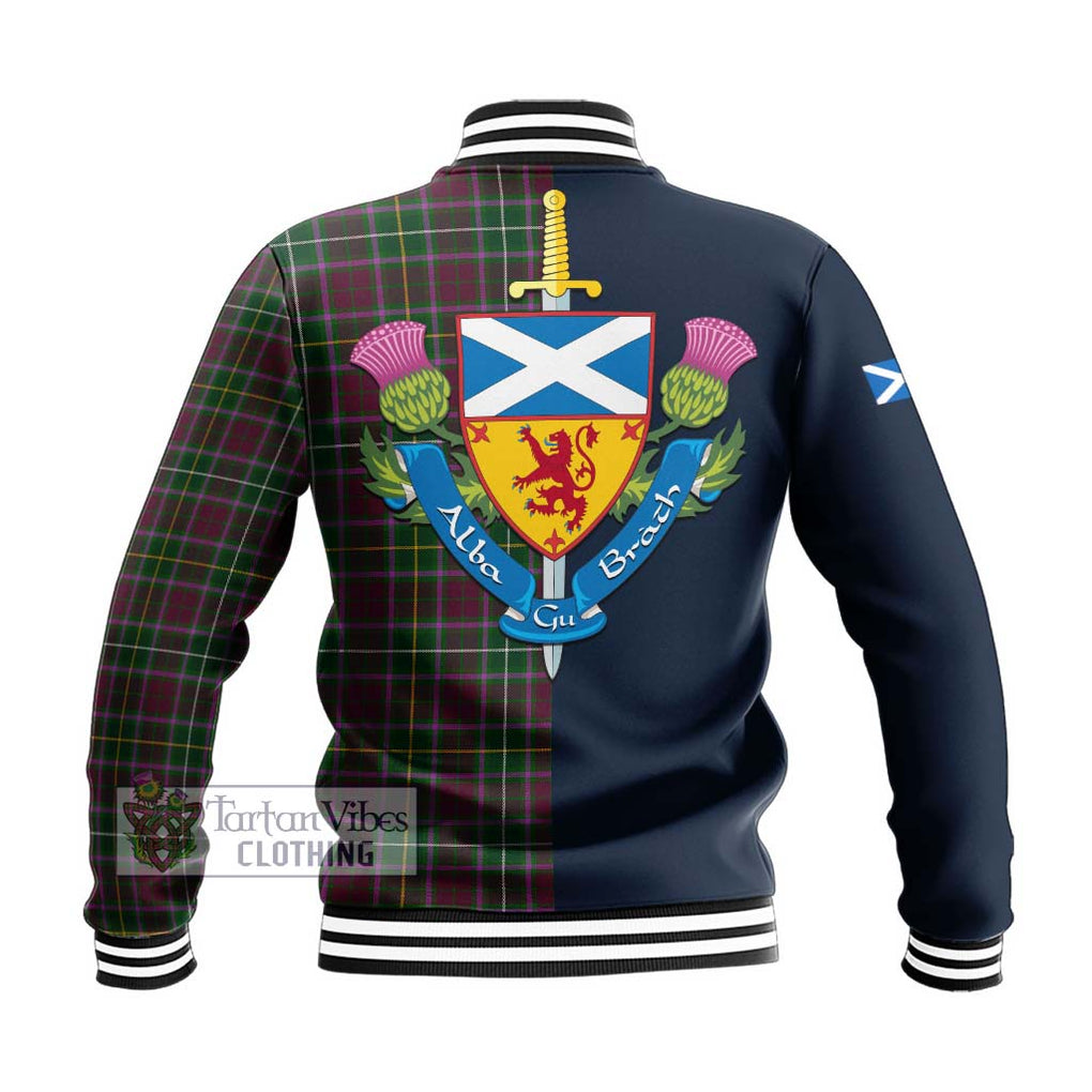 Crosbie Tartan Baseball Jacket Alba with Scottish Lion Royal Arm Half Style - Tartan Vibes Clothing