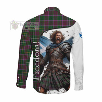 Tartan Vibes Clothing Crosbie Crest Tartan Long Sleeve Button Shirt Inspired by the Freedom of Scottish Warrior