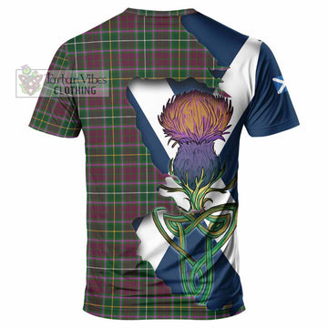 Tartan Vibes Clothing Crosbie Tartan Family Crest T-Shirt Scottish Thistle Celtic Inspired