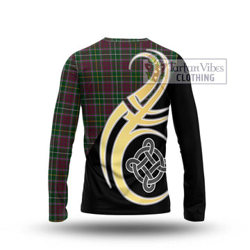 Crosbie Tartan Long Sleeve T-Shirt with Family Crest and Celtic Symbol Style - Tartan Vibes Clothing