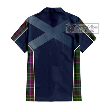 Crosbie Tartan Short Sleeve Button Shirt with Family Crest and Lion Rampant Vibes Sport Style - Tartan Vibes Clothing