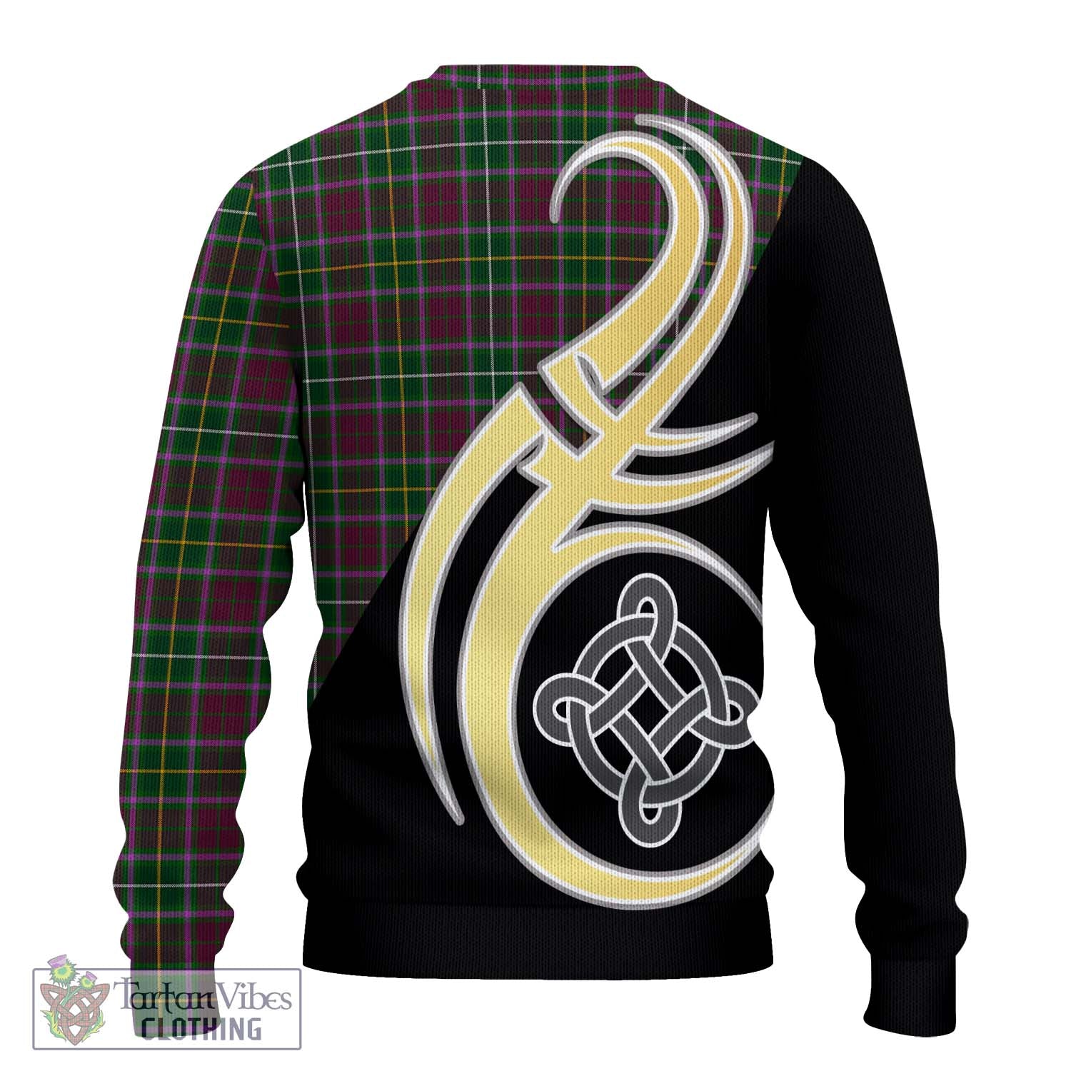 Crosbie Tartan Knitted Sweater with Family Crest and Celtic Symbol Style - Tartan Vibes Clothing