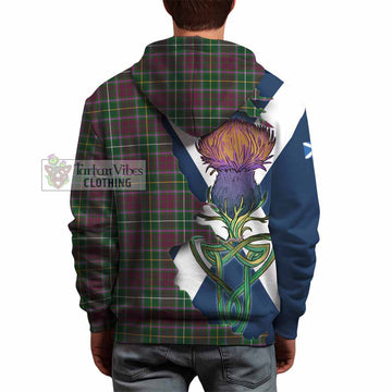 Tartan Vibes Clothing Crosbie Tartan Family Crest Hoodie Scottish Thistle Celtic Inspired