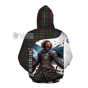 Tartan Vibes Clothing Crosbie Crest Tartan Cotton Hoodie Inspired by the Freedom of Scottish Warrior