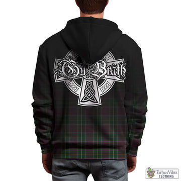 Tartan Vibes Clothing Crosbie Tartan Hoodie Featuring Alba Gu Brath Family Crest Celtic Inspired