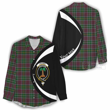Tartan Vibes Clothing Crosbie Tartan Women's Casual Shirt with Family Crest Circle Style