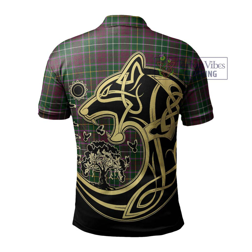 Crosbie Tartan Polo Shirt with Family Crest Celtic Wolf Style - Tartanvibesclothing Shop