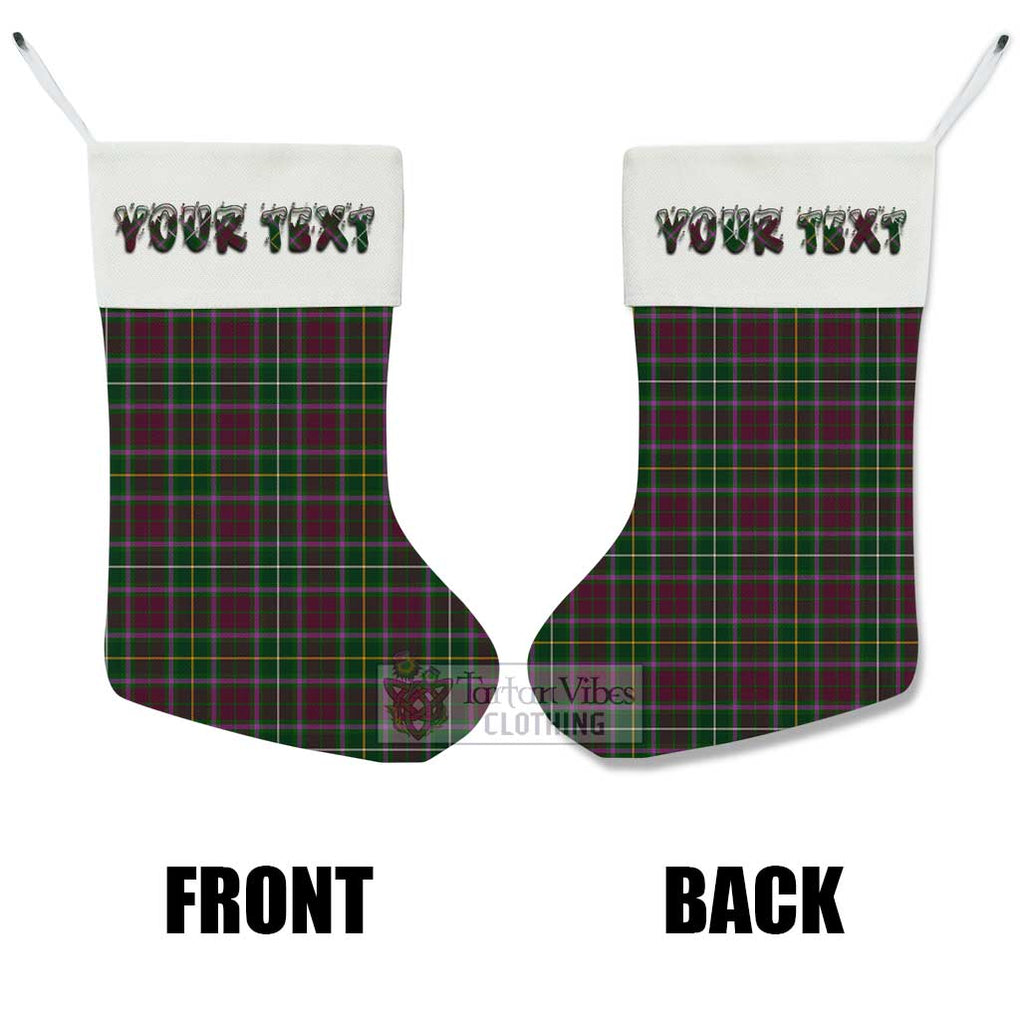 Tartan Vibes Clothing Crosbie Tartan Christmas Stocking with Personalized Text