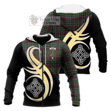 Crosbie Tartan Knitted Hoodie with Family Crest and Celtic Symbol Style Unisex Knitted Zip Hoodie - Tartan Vibes Clothing