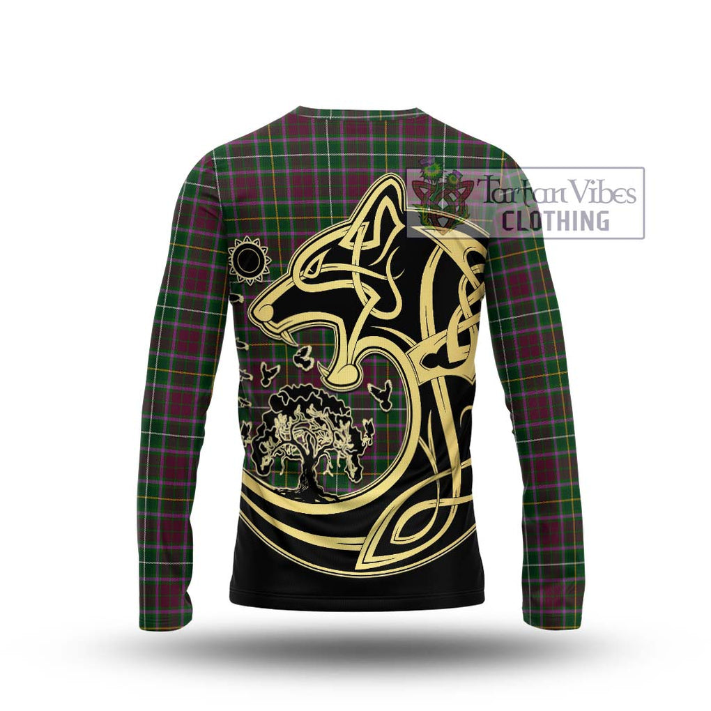 Crosbie Tartan Long Sleeve T-Shirt with Family Crest Celtic Wolf Style - Tartan Vibes Clothing