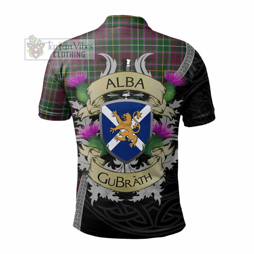 Tartan Vibes Clothing Crosbie Tartan Family Crest Polo Shirt Lion Rampant Royal Thistle Shield Celtic Inspired