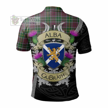 Tartan Vibes Clothing Crosbie Tartan Family Crest Polo Shirt Lion Rampant Royal Thistle Shield Celtic Inspired