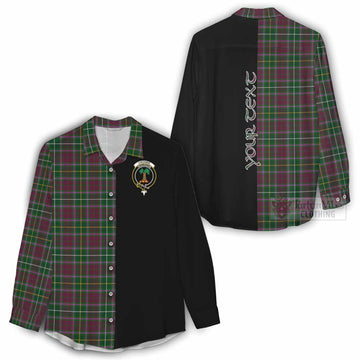 Tartan Vibes Clothing Crosbie Tartan Women's Casual Shirt with Family Crest and Half Of Me Style
