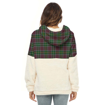 Crosbie Tartan Women's Borg Fleece Hoodie With Half Zip - Tartan Vibes Clothing