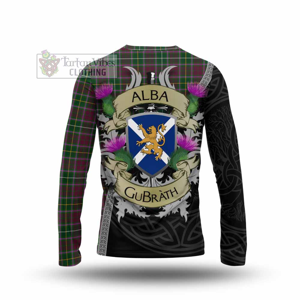 Tartan Vibes Clothing Crosbie Tartan Family Crest Long Sleeve T-Shirt Lion Rampant Royal Thistle Shield Celtic Inspired
