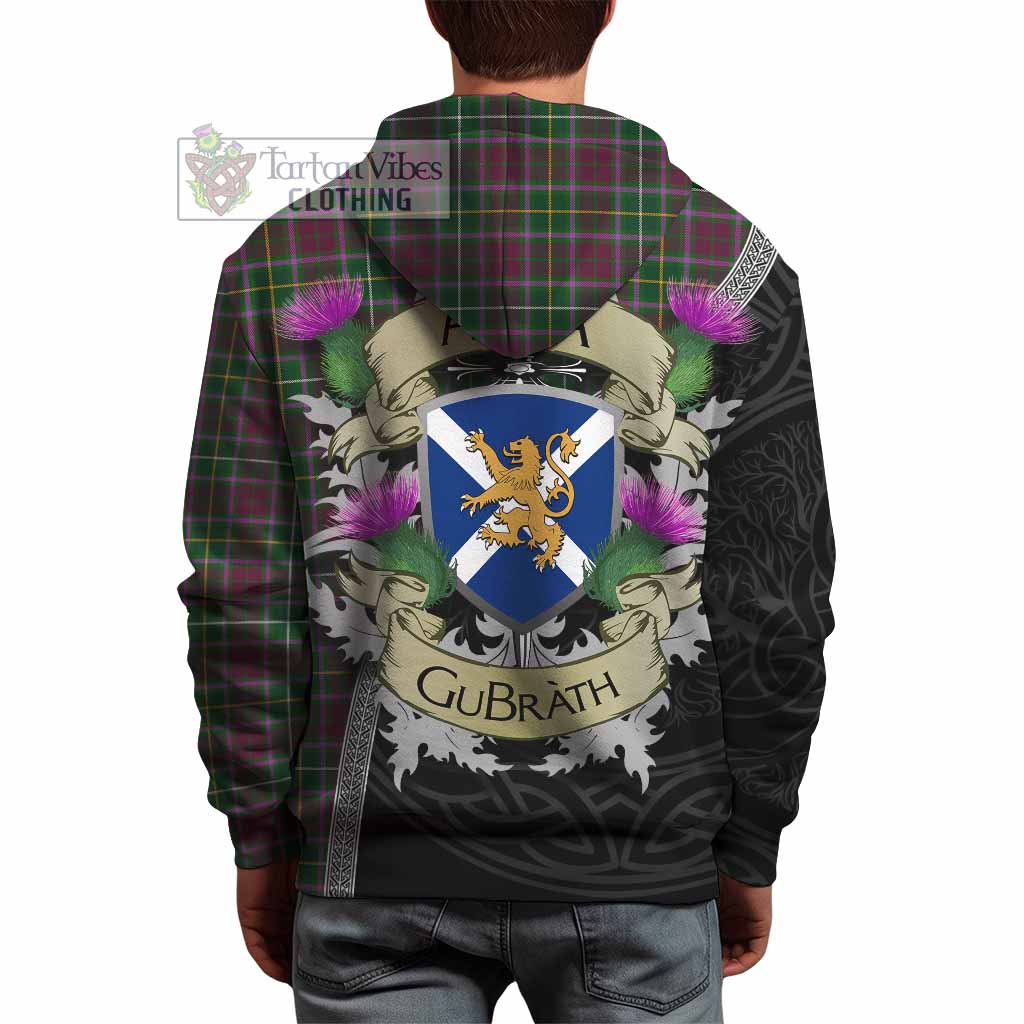 Tartan Vibes Clothing Crosbie Tartan Family Crest Hoodie Lion Rampant Royal Thistle Shield Celtic Inspired