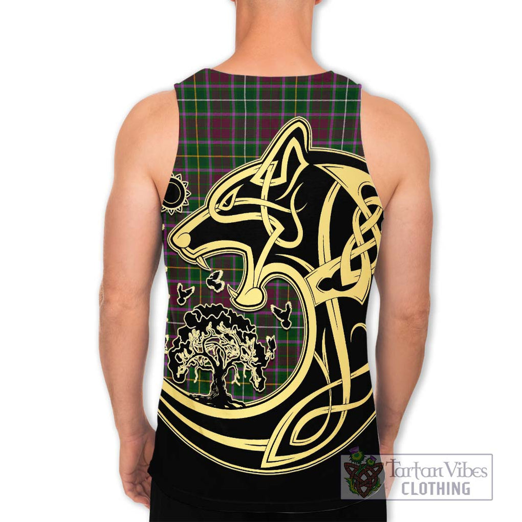Crosbie Tartan Men's Tank Top with Family Crest Celtic Wolf Style - Tartan Vibes Clothing