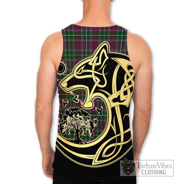 Crosbie Tartan Men's Tank Top with Family Crest Celtic Wolf Style - Tartan Vibes Clothing