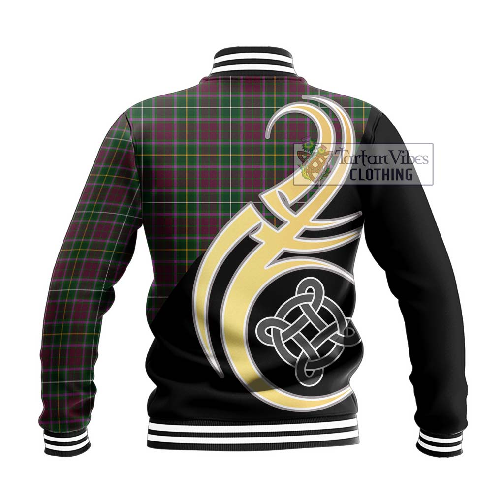 Crosbie Tartan Baseball Jacket with Family Crest and Celtic Symbol Style - Tartan Vibes Clothing
