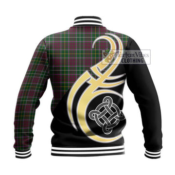 Crosbie Tartan Baseball Jacket with Family Crest and Celtic Symbol Style - Tartan Vibes Clothing