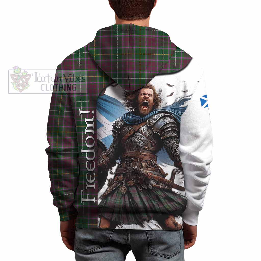 Tartan Vibes Clothing Crosbie Crest Tartan Hoodie Inspired by the Freedom of Scottish Warrior