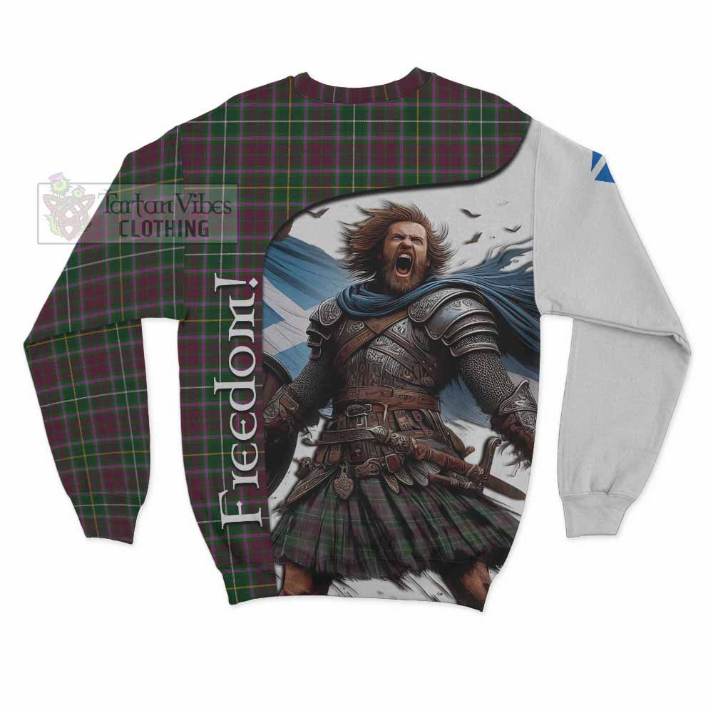 Crosbie Crest Tartan Sweatshirt Inspired by the Freedom of Scottish Warrior - Tartan Vibes Clothing