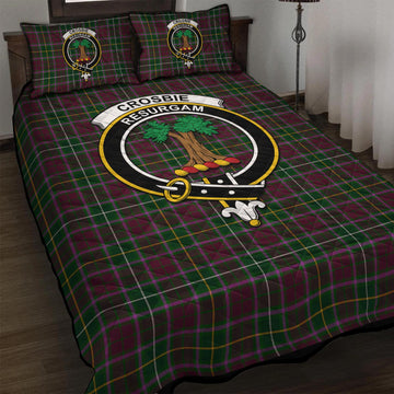 Crosbie Tartan Quilt Bed Set with Family Crest - Tartan Vibes Clothing