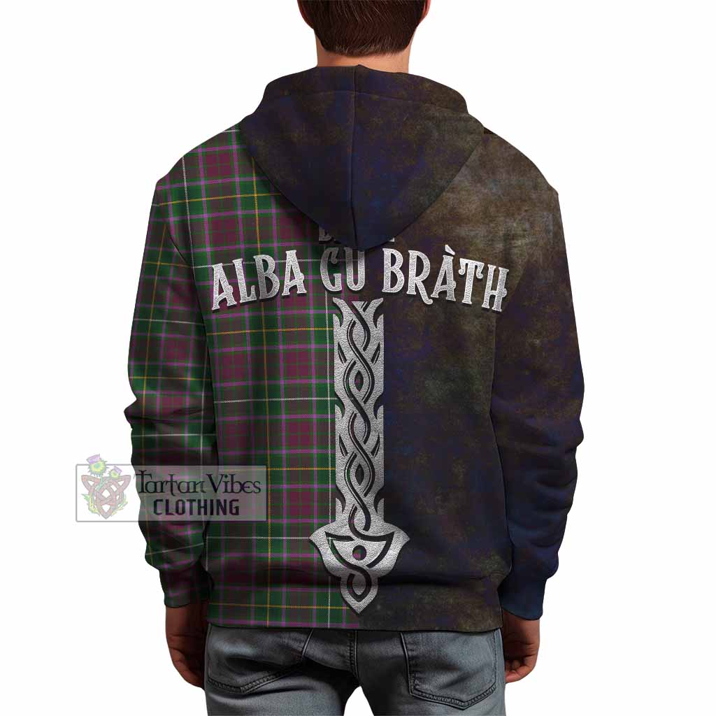 Tartan Vibes Clothing Crosbie Tartan Family Crest Hoodie Alba Gu Brath Be Brave Lion Ancient Style