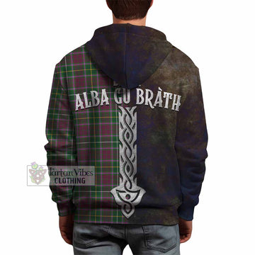 Tartan Vibes Clothing Crosbie Tartan Family Crest Hoodie Alba Gu Brath Be Brave Lion Ancient Style