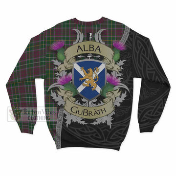 Tartan Vibes Clothing Crosbie Tartan Family Crest Sweatshirt Lion Rampant Royal Thistle Shield Celtic Inspired